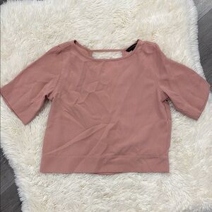Banana Republic Pink Bell Sleeve Crop Blouse